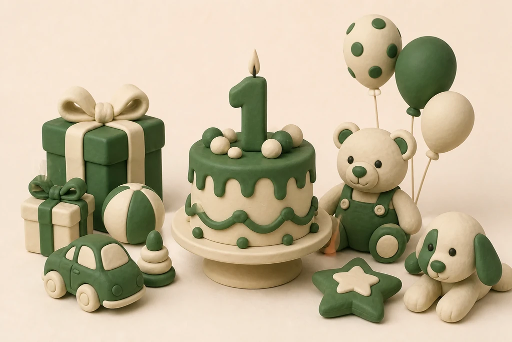 Eerste verjaardag cadeau: mijlpaal voor ouders, speels voor baby