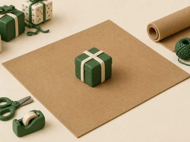Clay 3D: cadeau op kraftpapier met ruime marge